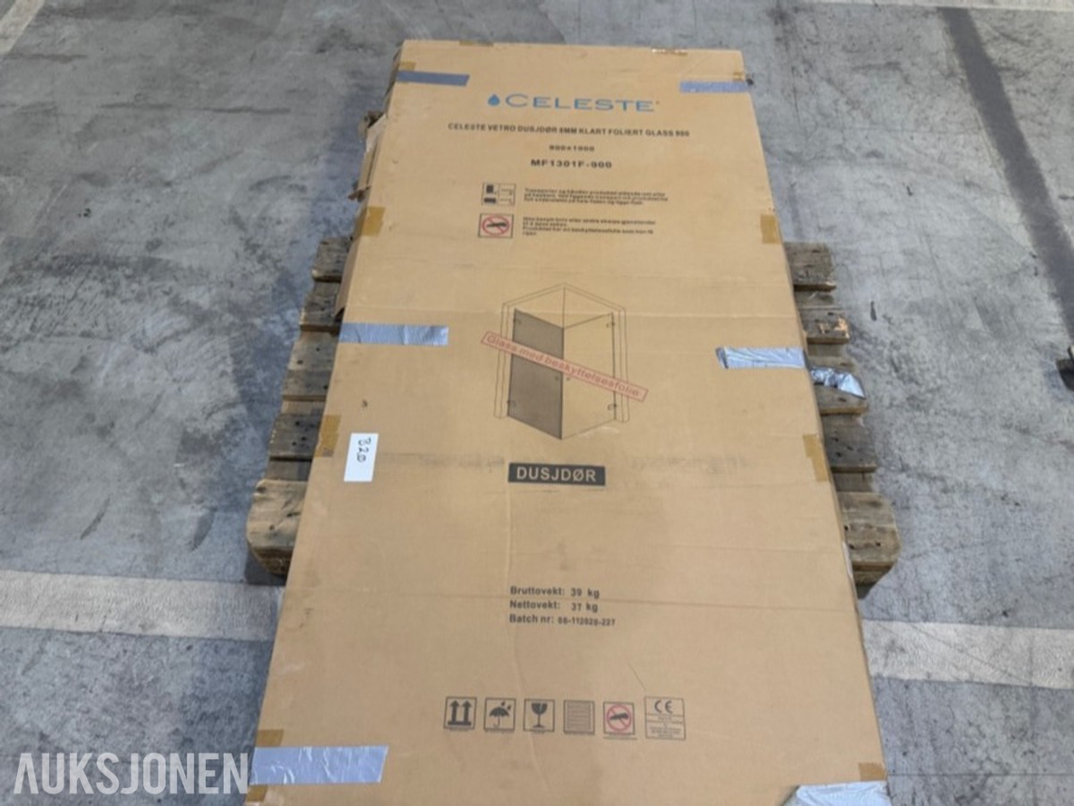 Celeste Vetro dusjdør 90 cm i 8 mm klart glass
