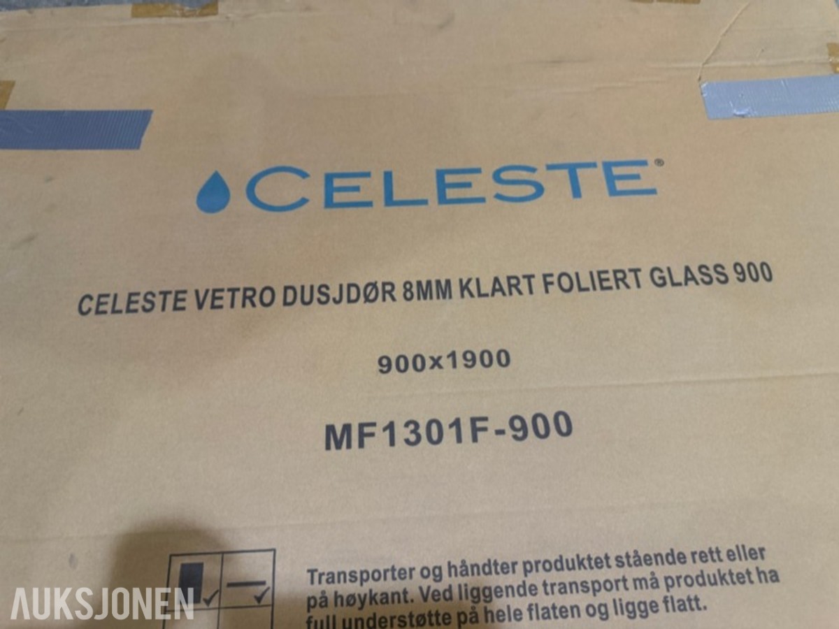 Celeste Vetro dusjdør 90 cm i 8 mm klart glass