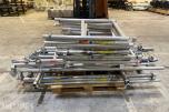 Parti med stillasdeler i aluminium