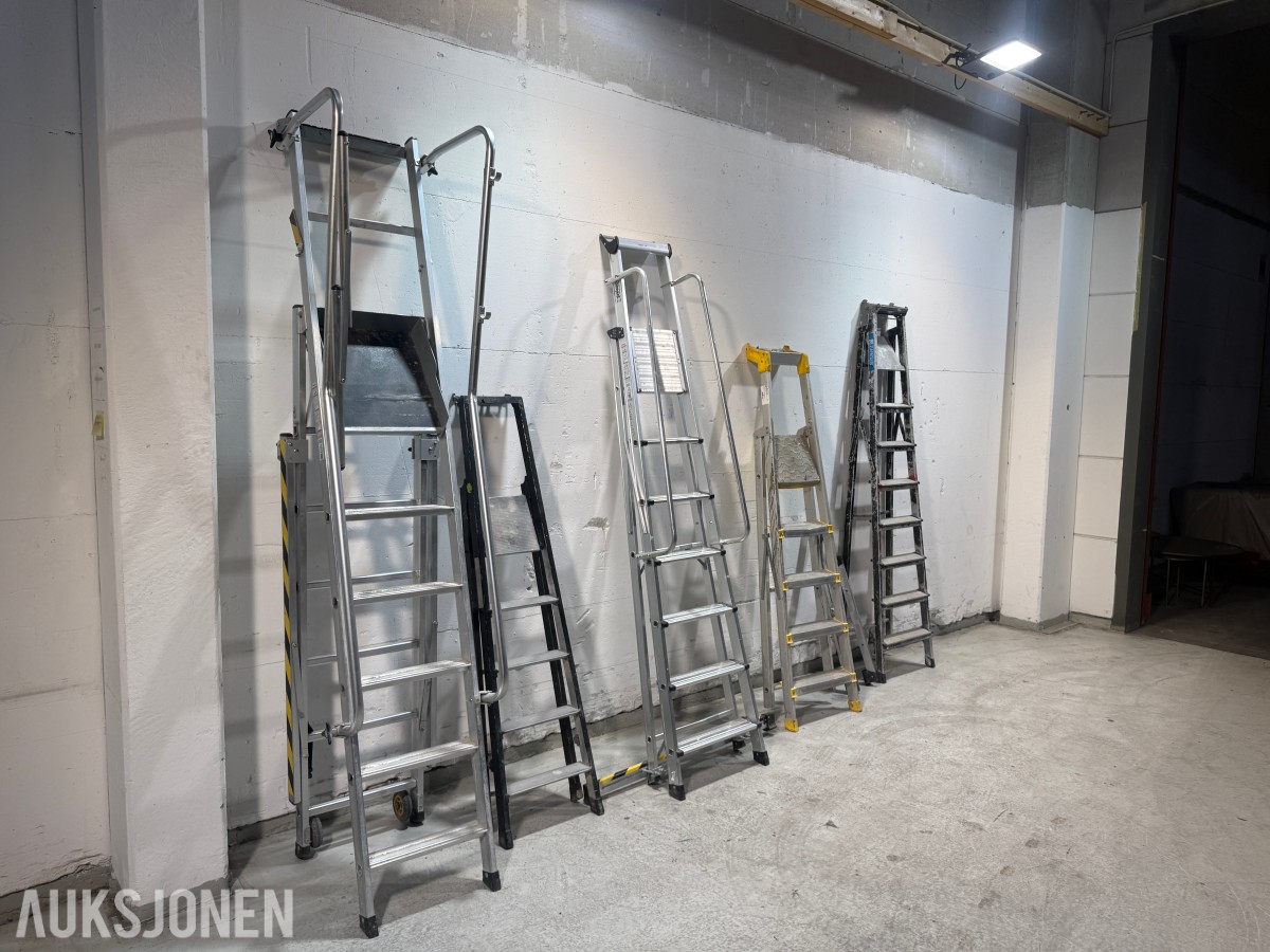 5 stk Khiment, Zarges og Festan stiger og arbeidsplattform
