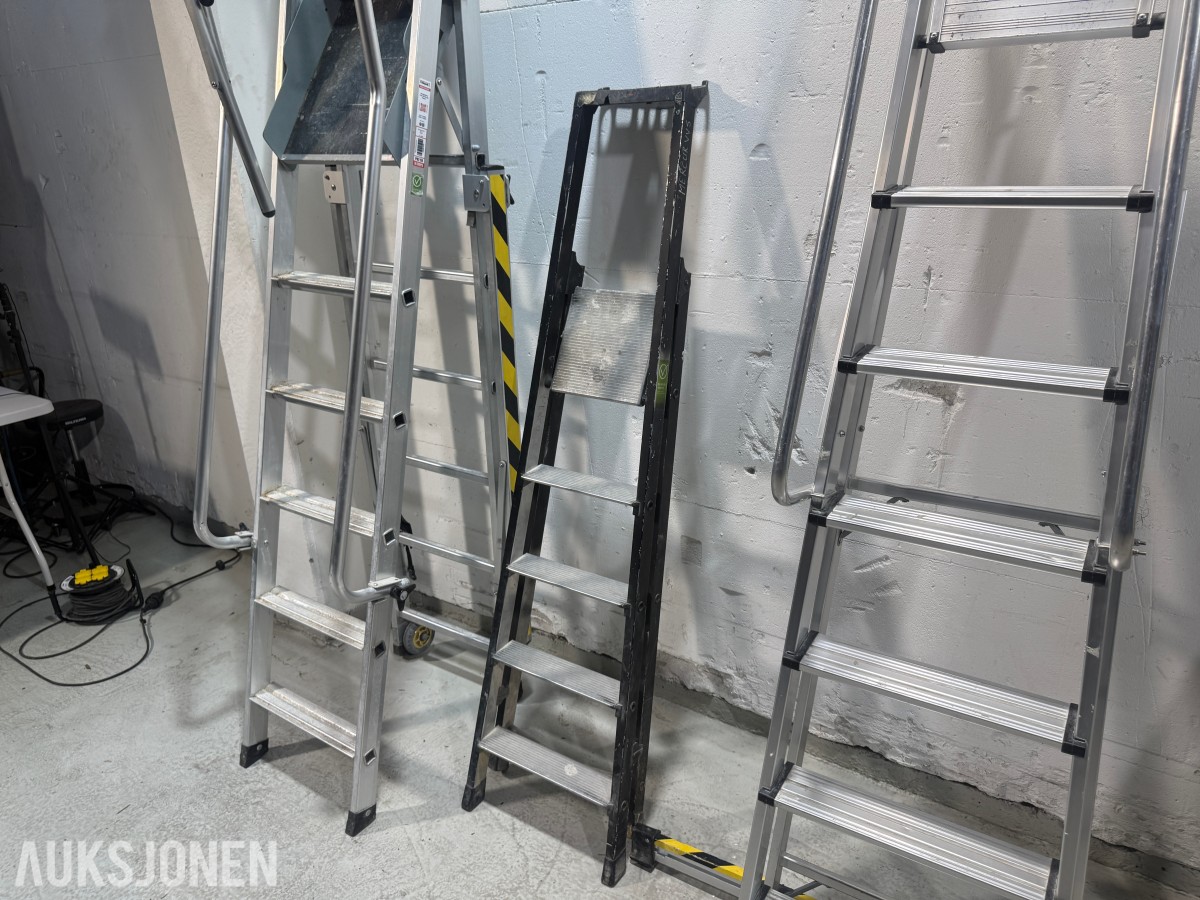 5 stk Khiment, Zarges og Festan stiger og arbeidsplattform