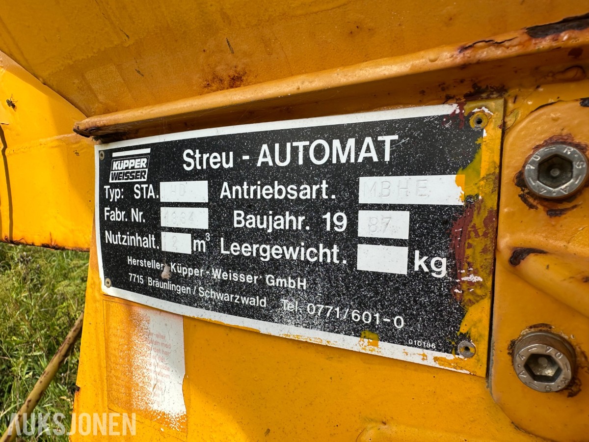 Küpper-Weisser Streu-Automat | Sand-/saltspreder | Hydraulisk drift - til MBtrack