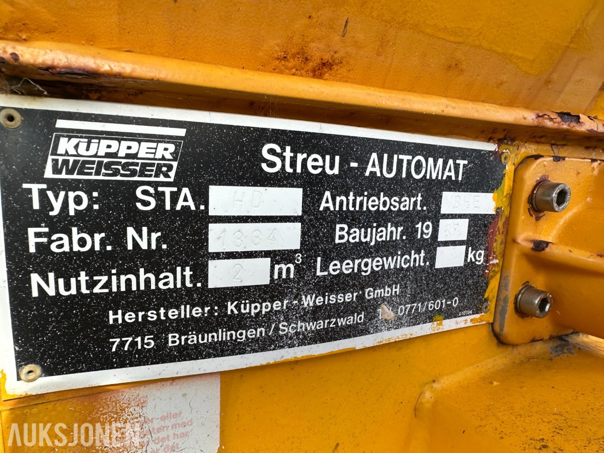 Küpper-Weisser Streu-Automat | Sand-/saltspreder | Hydraulisk drift - til MBtrack