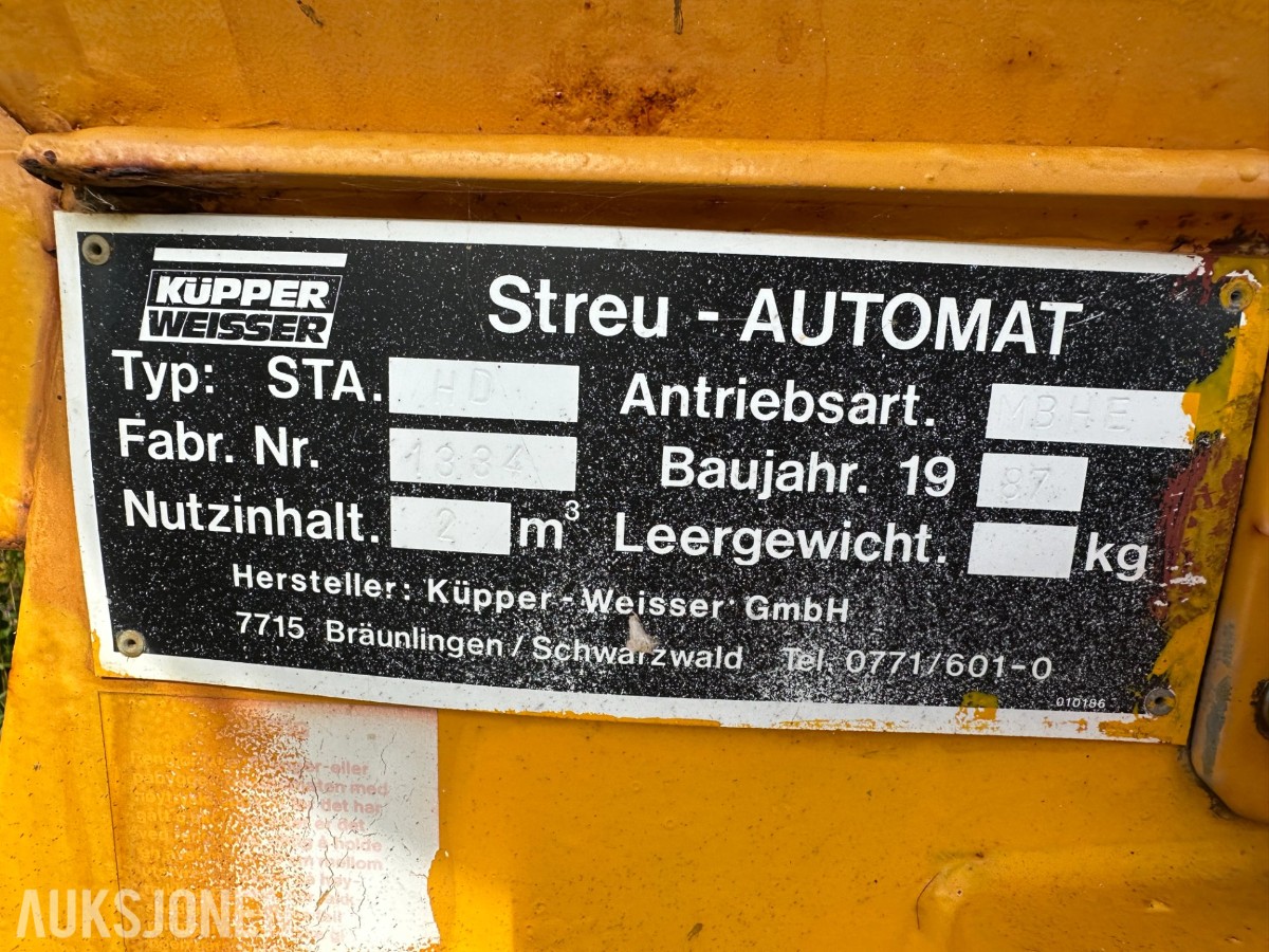 Küpper-Weisser Streu-Automat | Sand-/saltspreder | Hydraulisk drift - til MBtrack