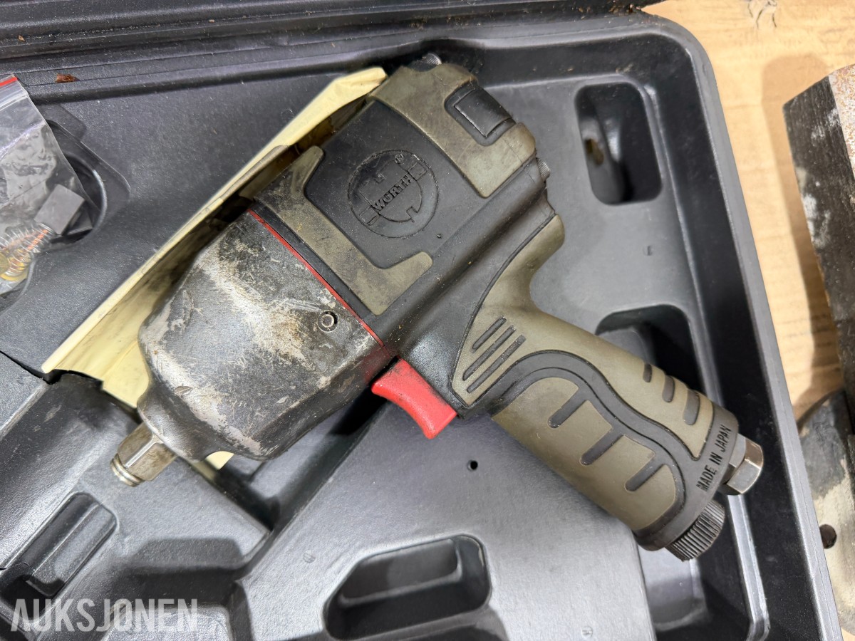 Verkstedverktøy med avtrekkere, RIDGID 915 og Würth muttertrekker