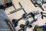Verkstedverktøy med avtrekkere, RIDGID 915 og Würth muttertrekker