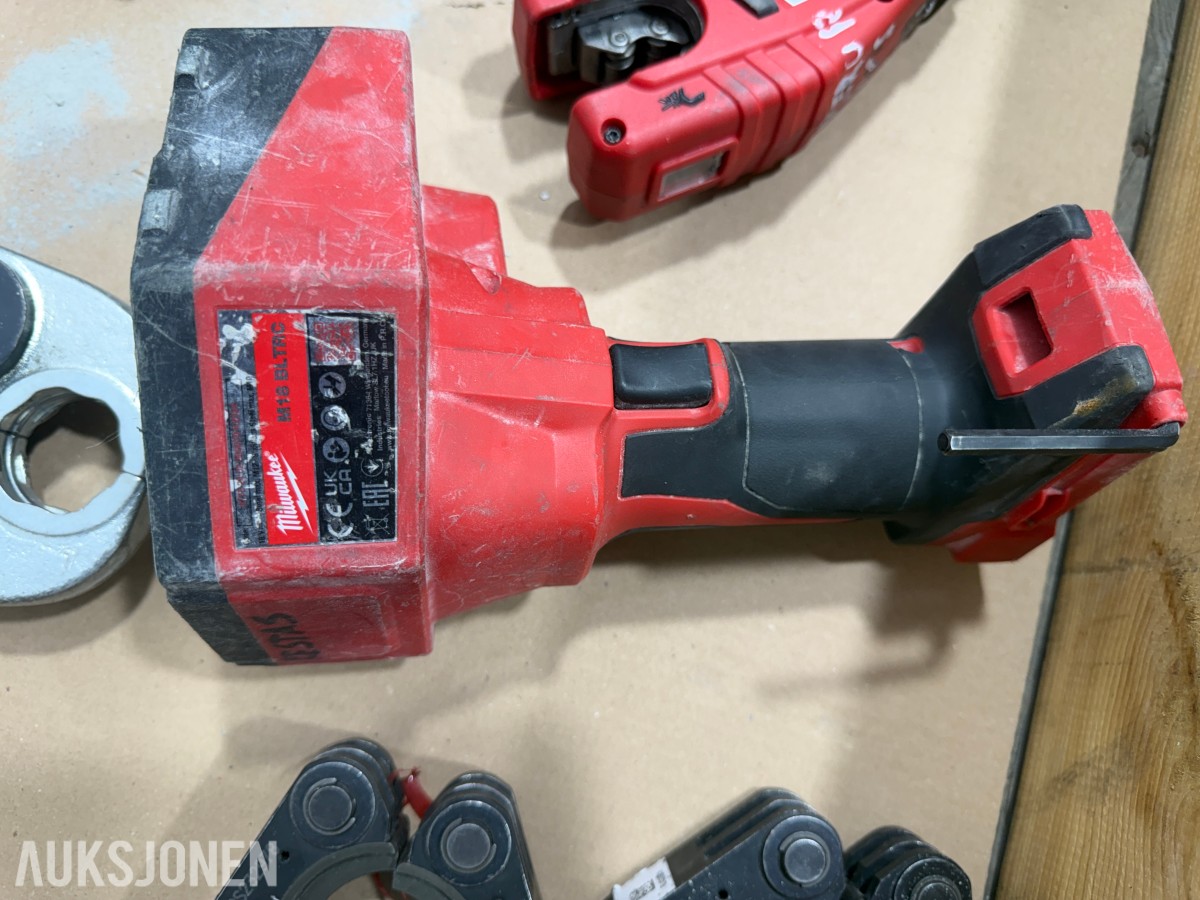 Milwaukee M18/M12 elektroverktøy, pressverktøy og Geberit Mapress pressbakker++