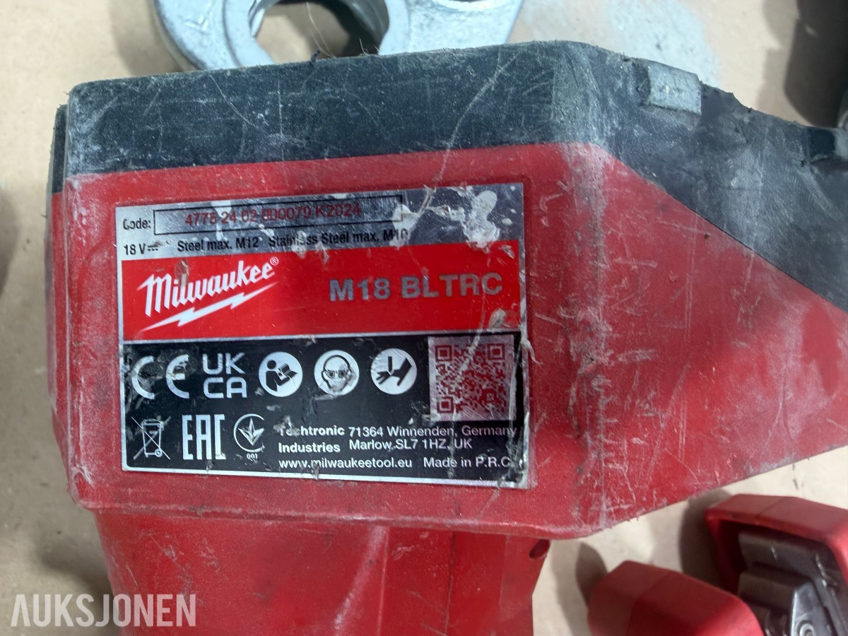 Milwaukee M18/M12 elektroverktøy, pressverktøy og Geberit Mapress pressbakker++