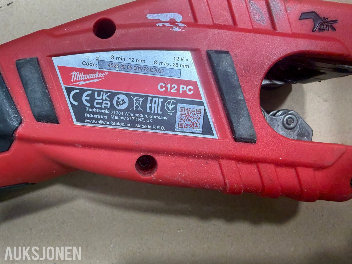 Milwaukee M18/M12 elektroverktøy, pressverktøy og Geberit Mapress pressbakker++