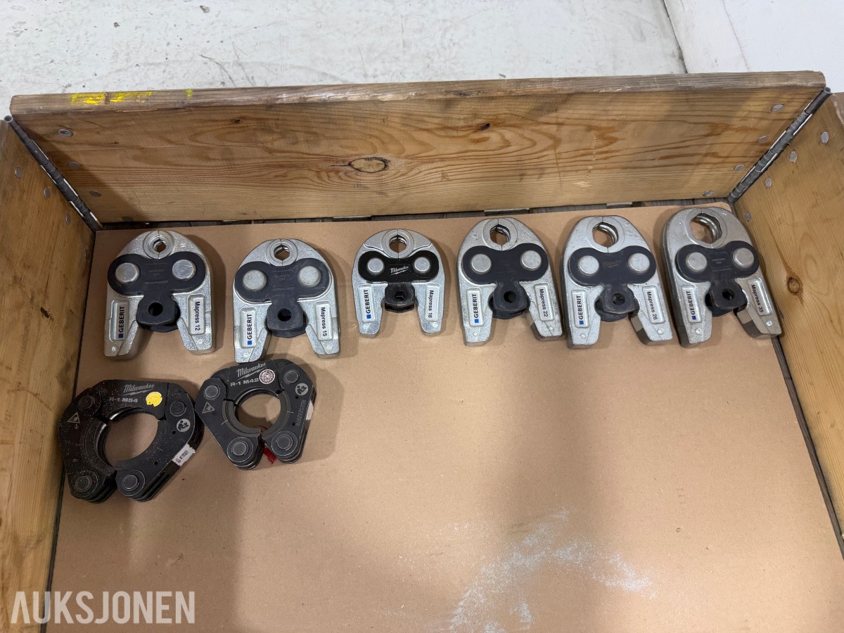 Milwaukee M18/M12 elektroverktøy, pressverktøy og Geberit Mapress pressbakker++