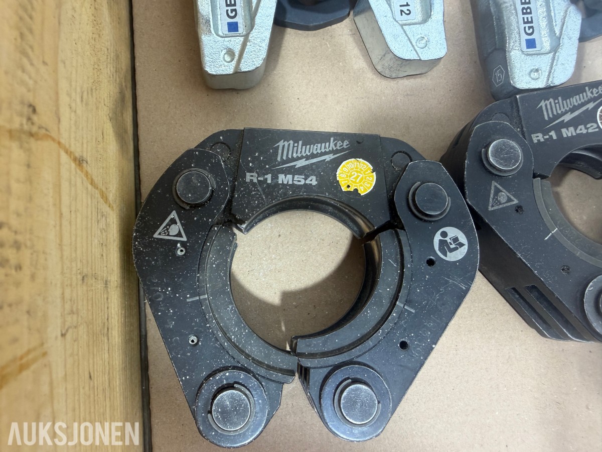 Milwaukee M18/M12 elektroverktøy, pressverktøy og Geberit Mapress pressbakker++