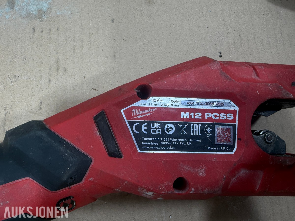 Milwaukee M18/M12 elektroverktøy, batterier og pressbakker fra Geberit,