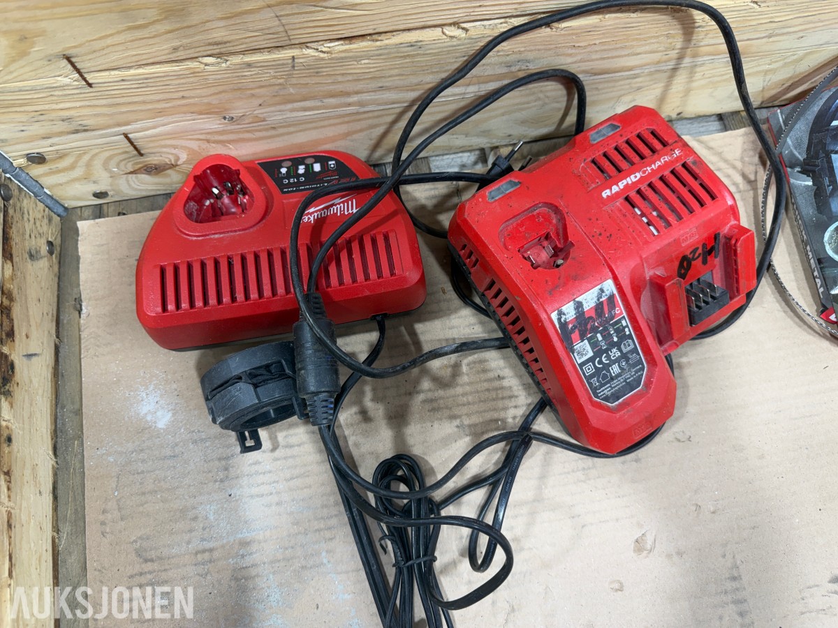 Milwaukee M18/M12 elektroverktøy, batterier og pressbakker fra Geberit,