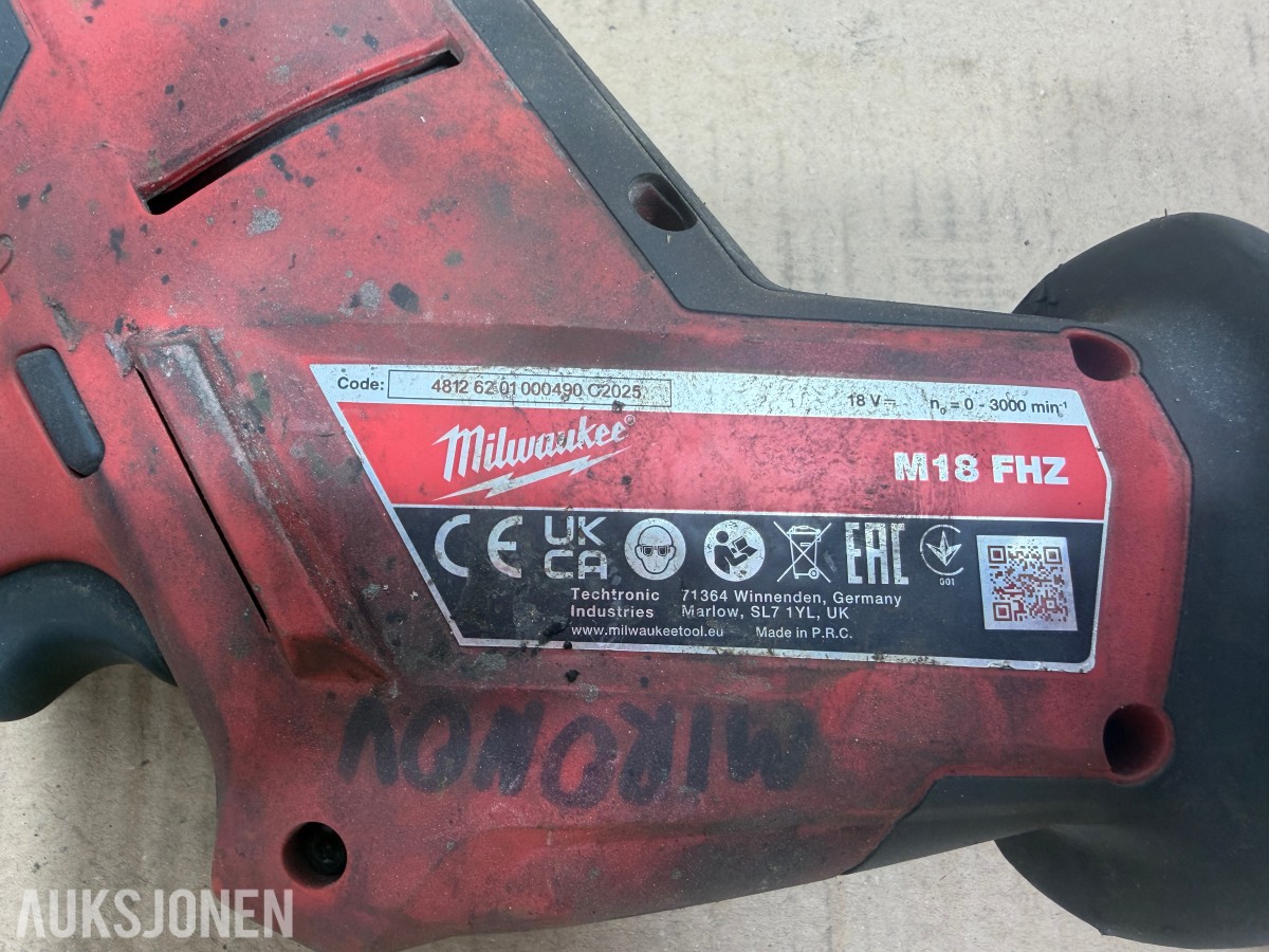 Milwaukee M12/M18 verktøy, batterier, ladere og pressbakker