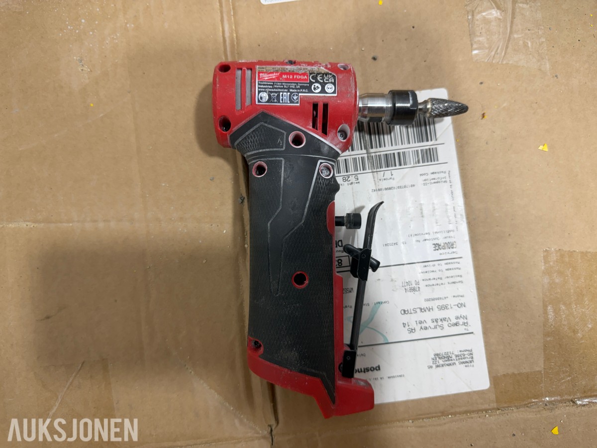 Milwaukee M18/M12 elektroverktøy, pressverktøy, pressbakker, batterier og ladere