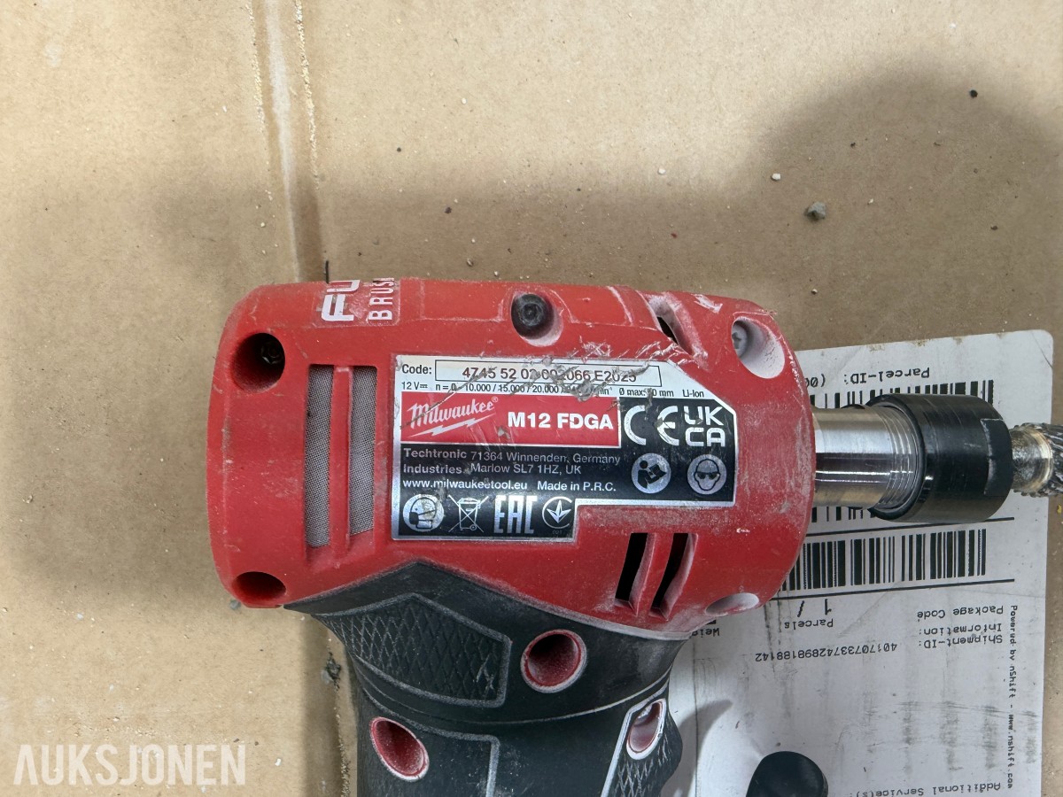 Milwaukee M18/M12 elektroverktøy, pressverktøy, pressbakker, batterier og ladere