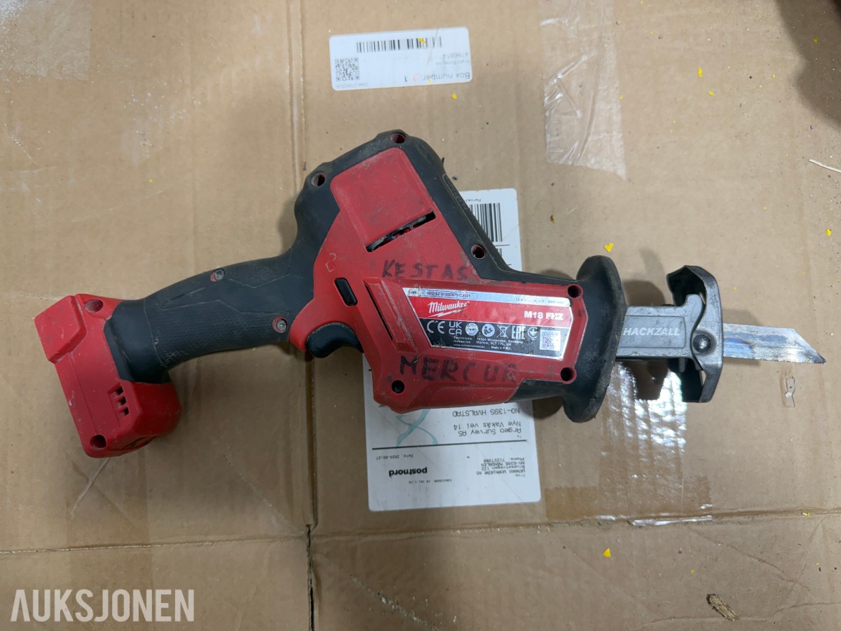 Milwaukee M18/M12 elektroverktøy, pressverktøy, pressbakker, batterier og ladere