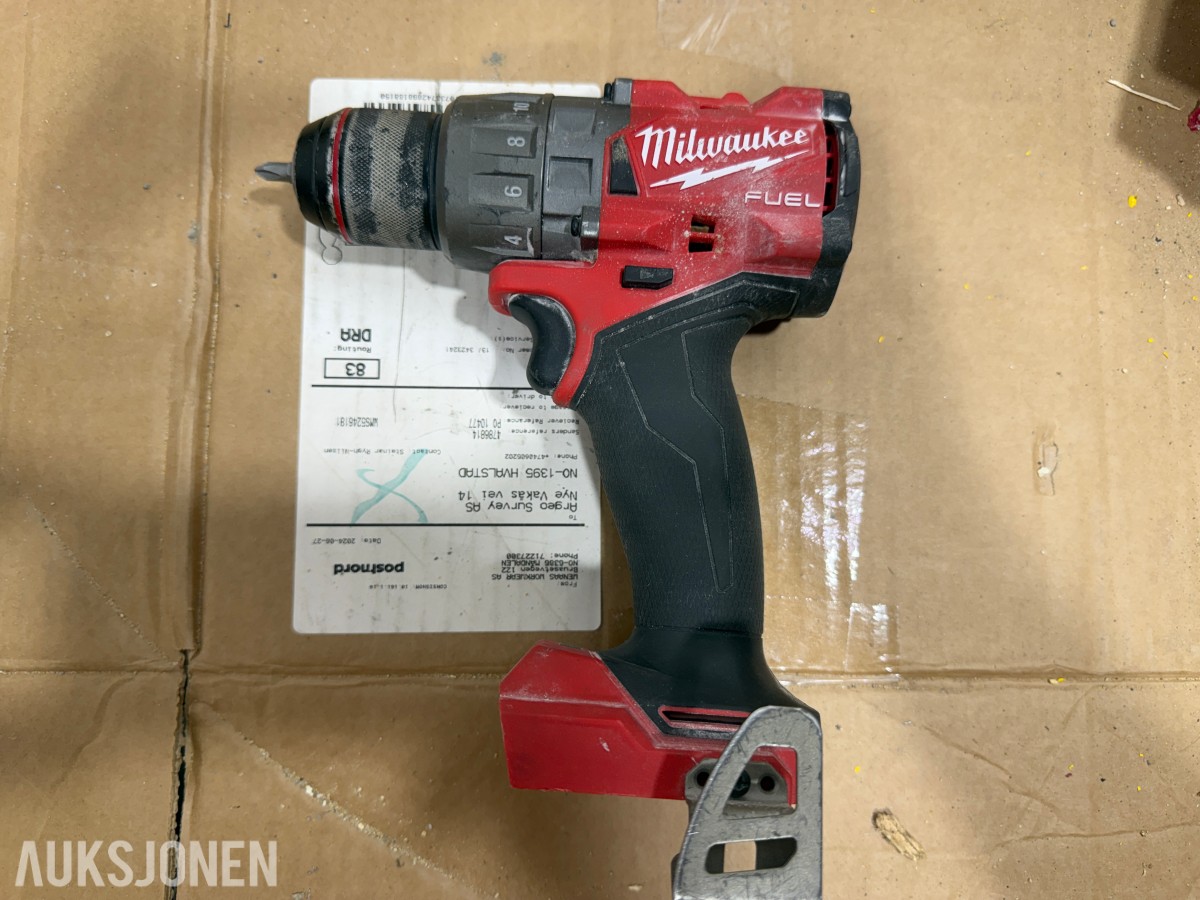 Milwaukee M18/M12 elektroverktøy, pressverktøy, pressbakker, batterier og ladere
