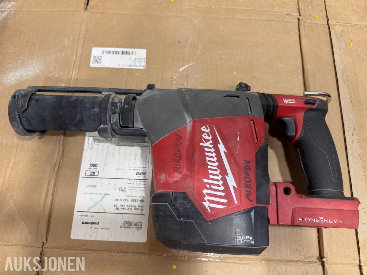 Milwaukee M18/M12 elektroverktøy, pressverktøy, pressbakker, batterier og ladere