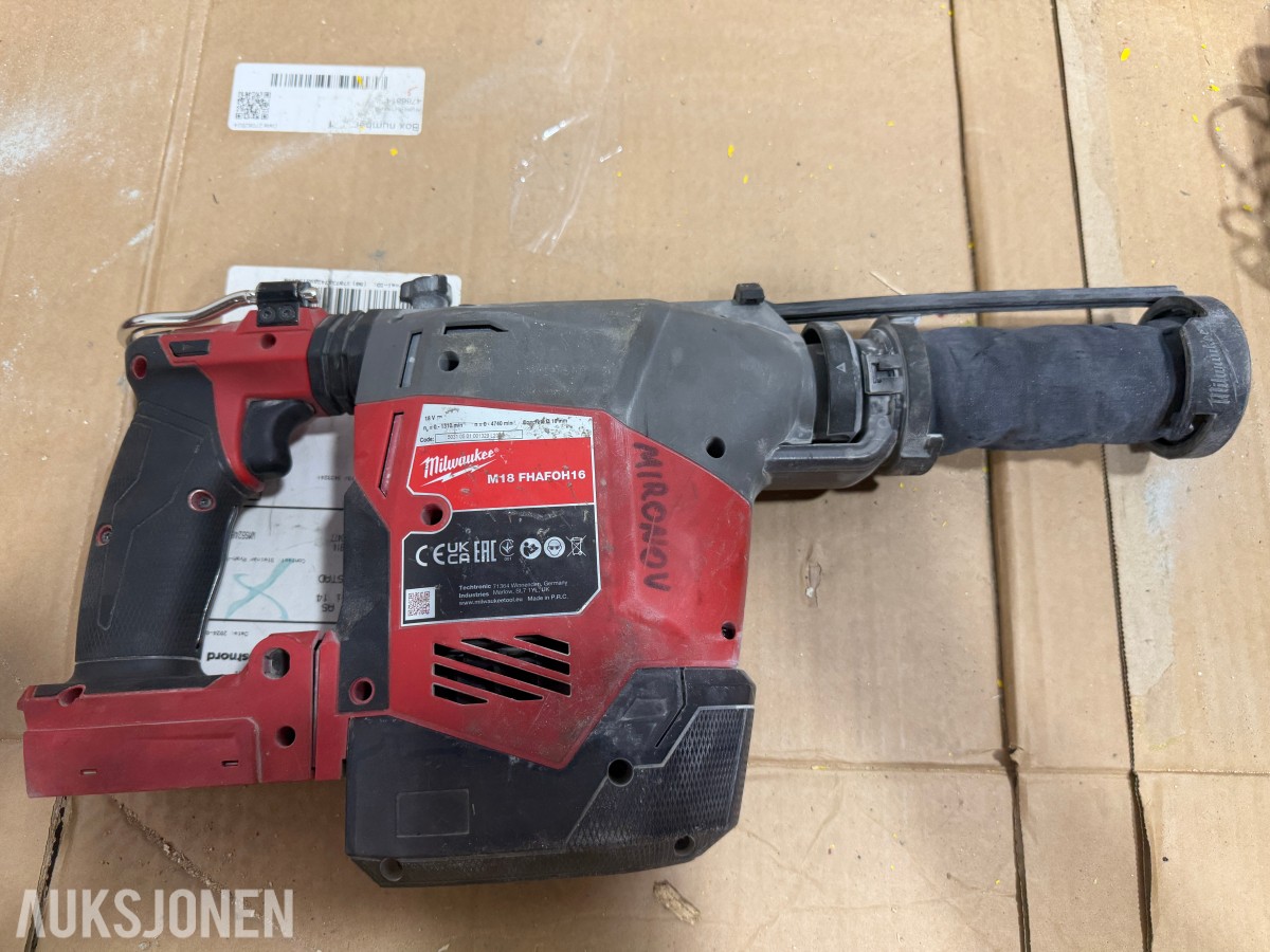 Milwaukee M18/M12 elektroverktøy, pressverktøy, pressbakker, batterier og ladere