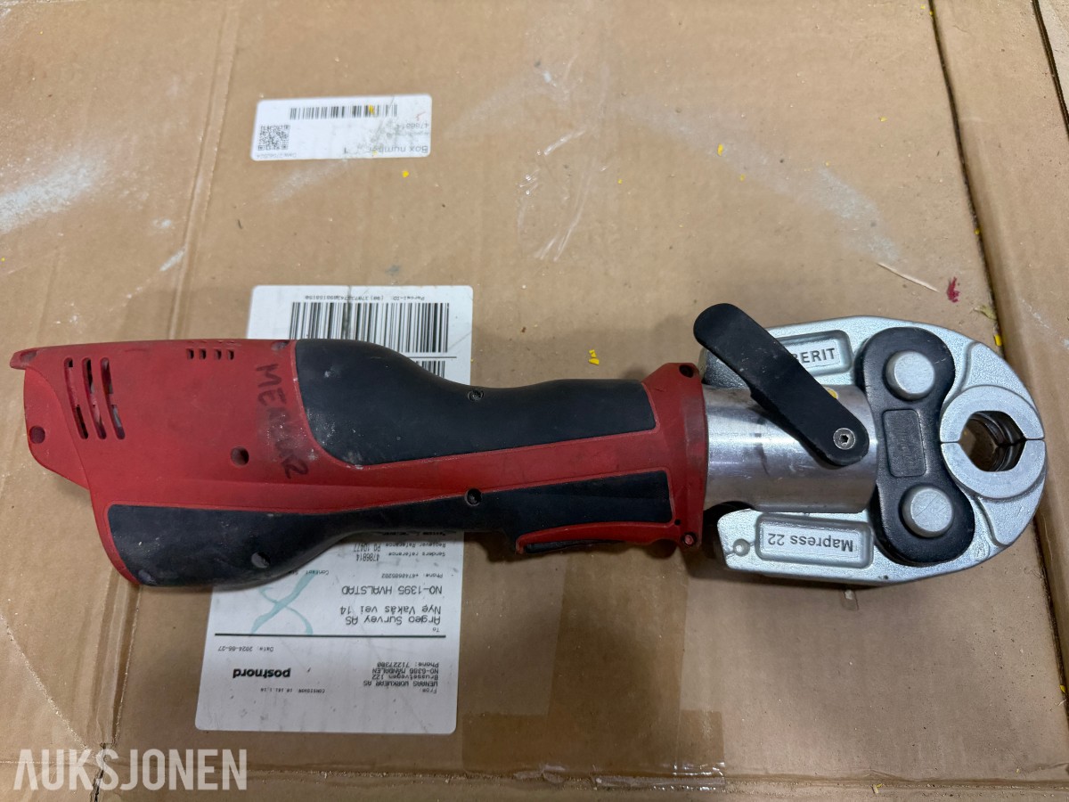 Milwaukee M18/M12 elektroverktøy, pressverktøy, pressbakker, batterier og ladere
