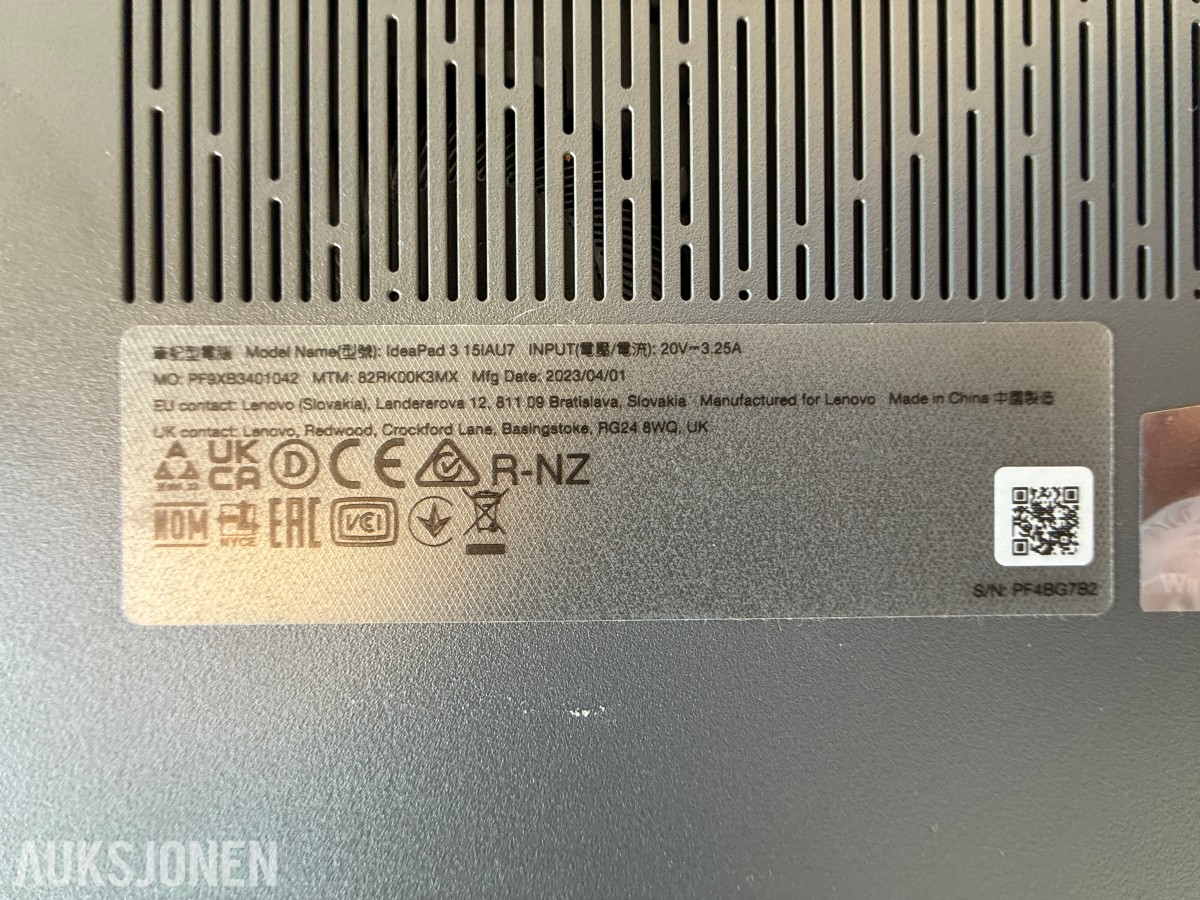 Lenovo IdeaPad 3 15IAU7 – 15,6
