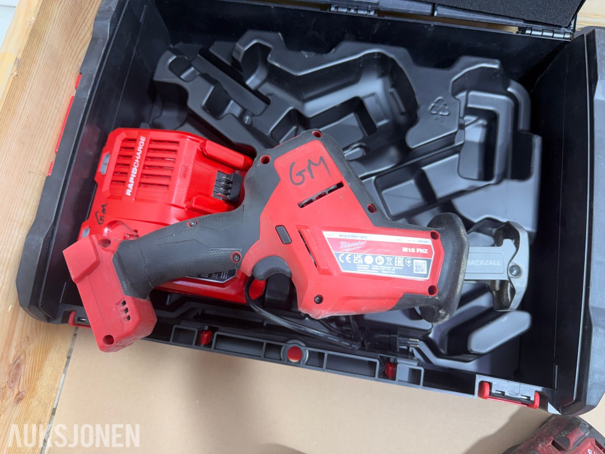 Milwaukee M18/M12 Muttertrekker/meiselhammer/bajonettsag/, batterier og ladere