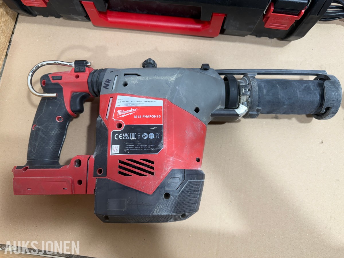 Milwaukee M18/M12 Muttertrekker/meiselhammer/bajonettsag/, batterier og ladere