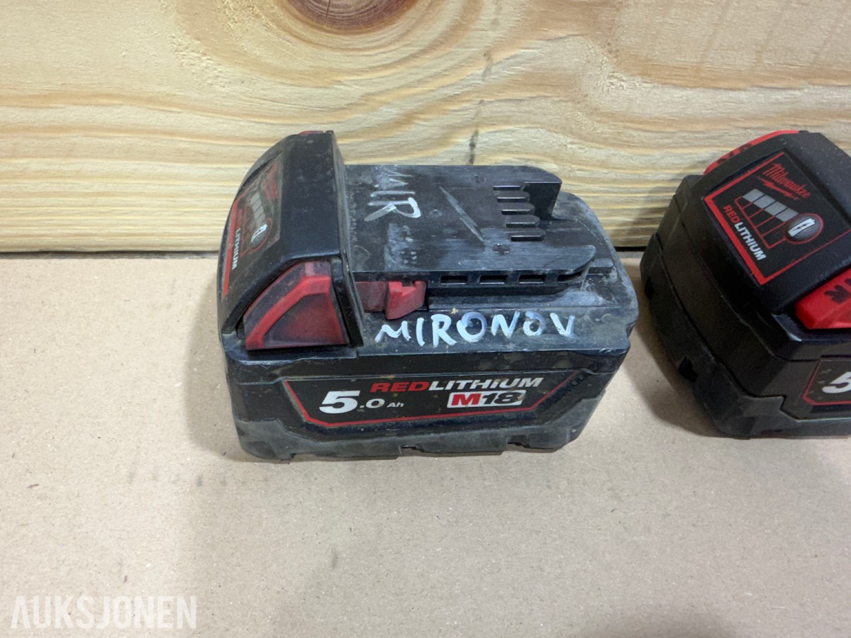 Milwaukee M18/M12 Muttertrekker/meiselhammer/bajonettsag/, batterier og ladere
