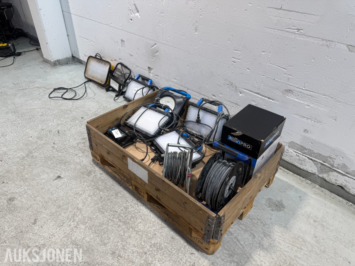 Arbeidslamper og kabeltromler – Novipro, A-Collection, Biltema m.fl.