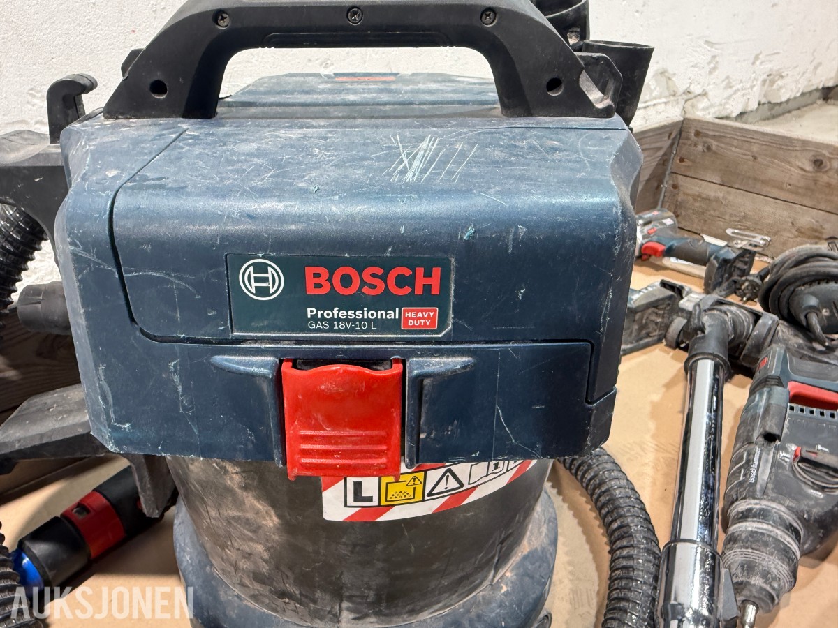 Bosch Professional 18V elektroverktøy, støvsuger, batterier og ladere