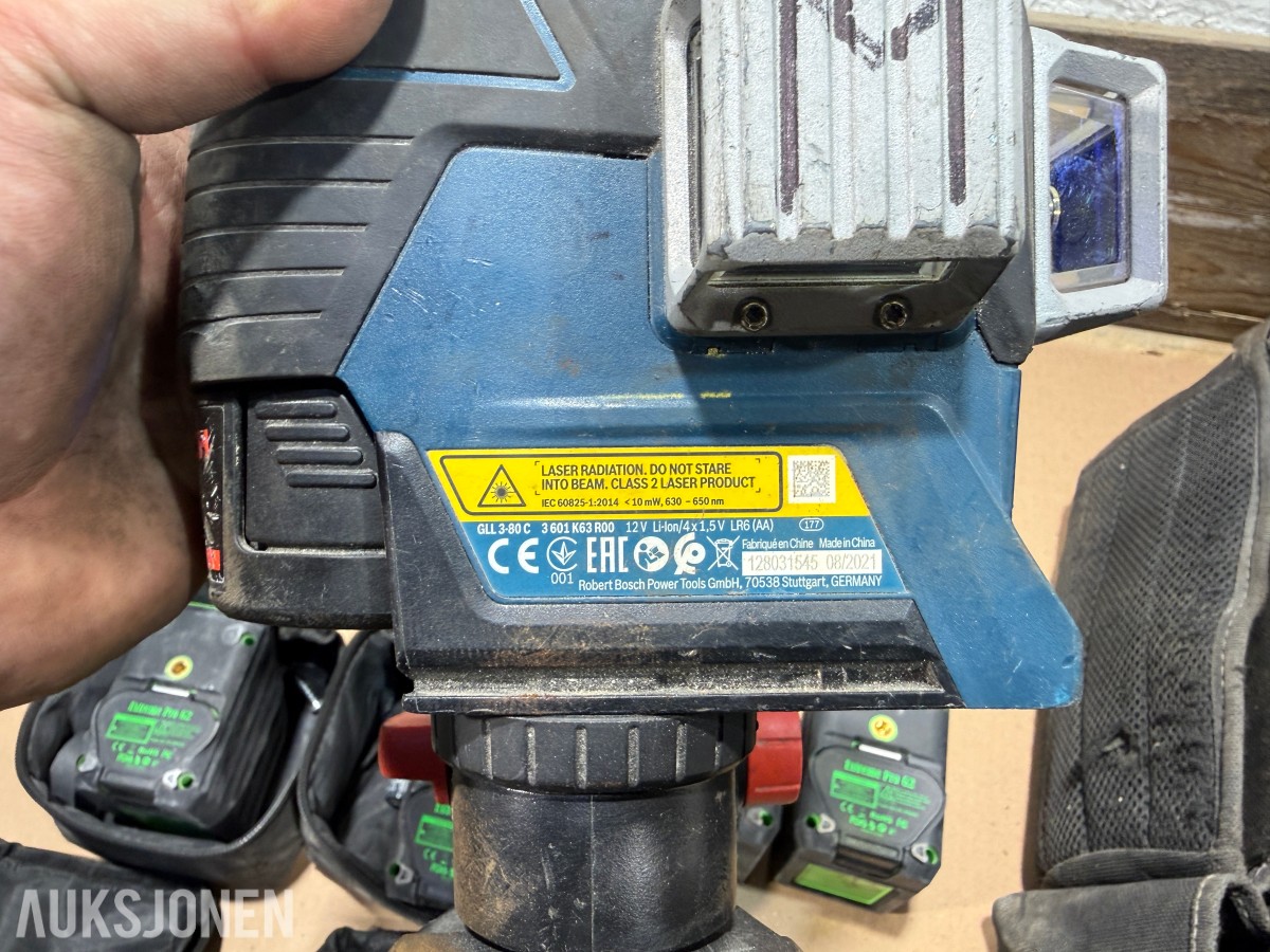 Bosch GLL 3-80 C linjelaser med Extreme Pro G2 lasere