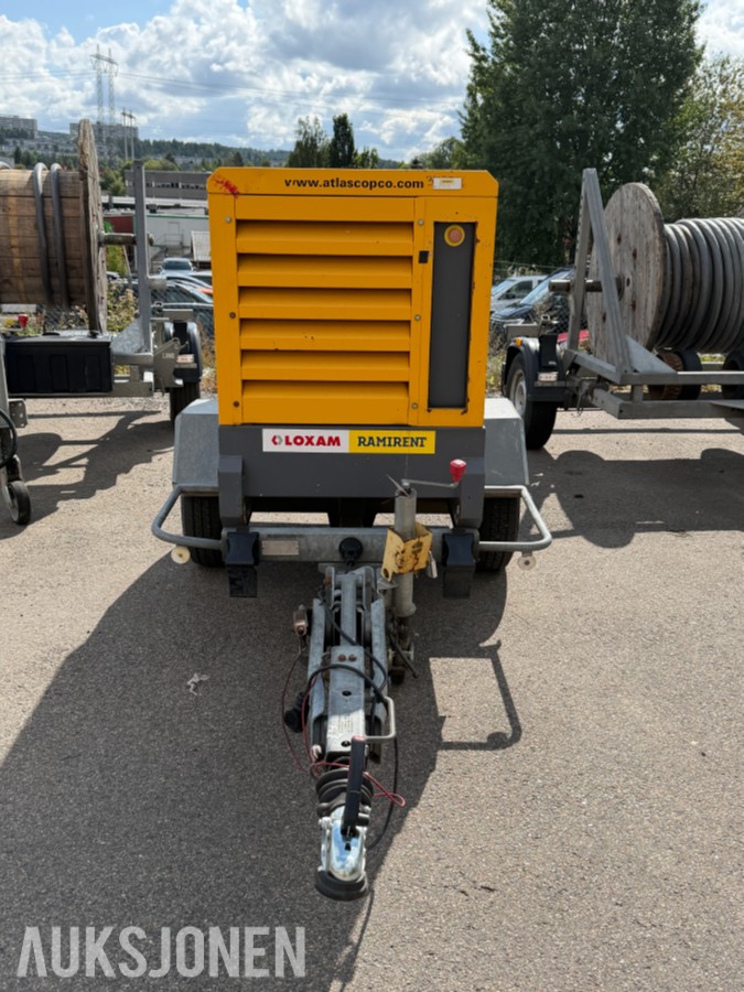 Atlas Copco QAS20 - tilhengermontert strømaggregat 20kVA - 16kW