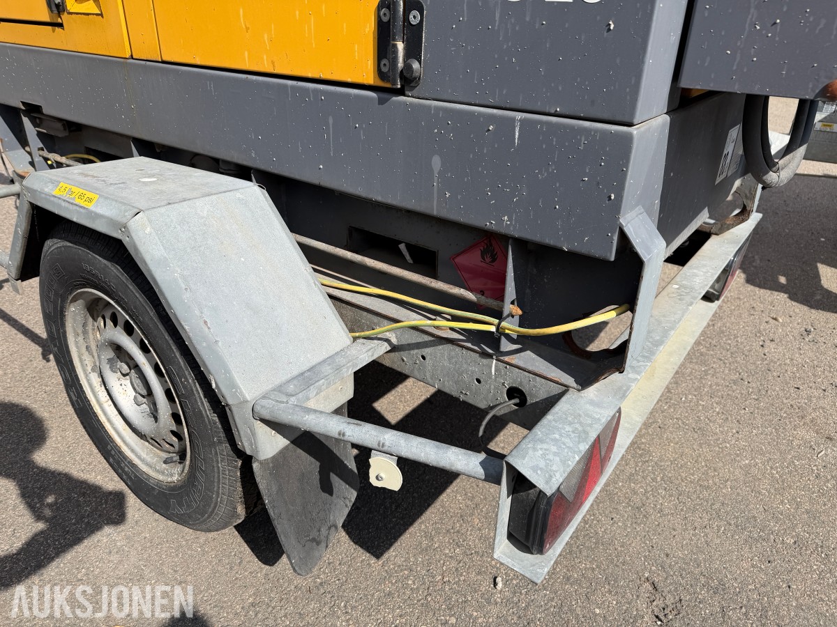 Atlas Copco QAS20 - tilhengermontert strømaggregat 20kVA - 16kW