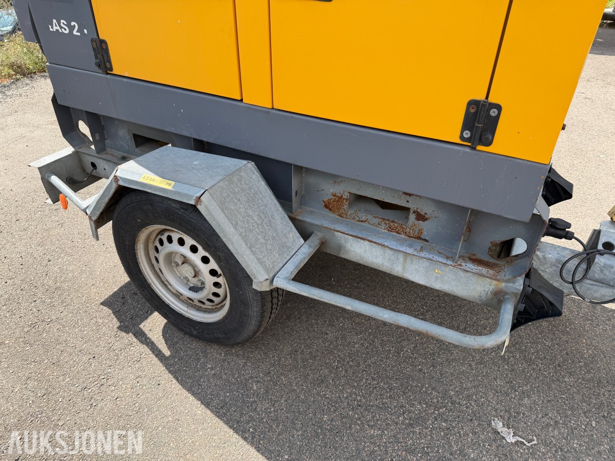 Atlas Copco QAS20 - tilhengermontert strømaggregat 20kVA - 16kW
