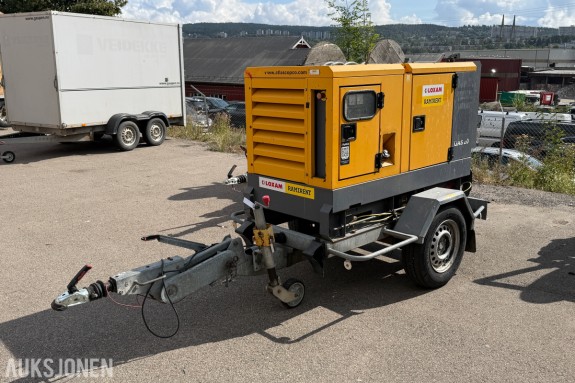 Atlas Copco QAS20 - tilhengermontert strømaggregat 20kVA - 16kW