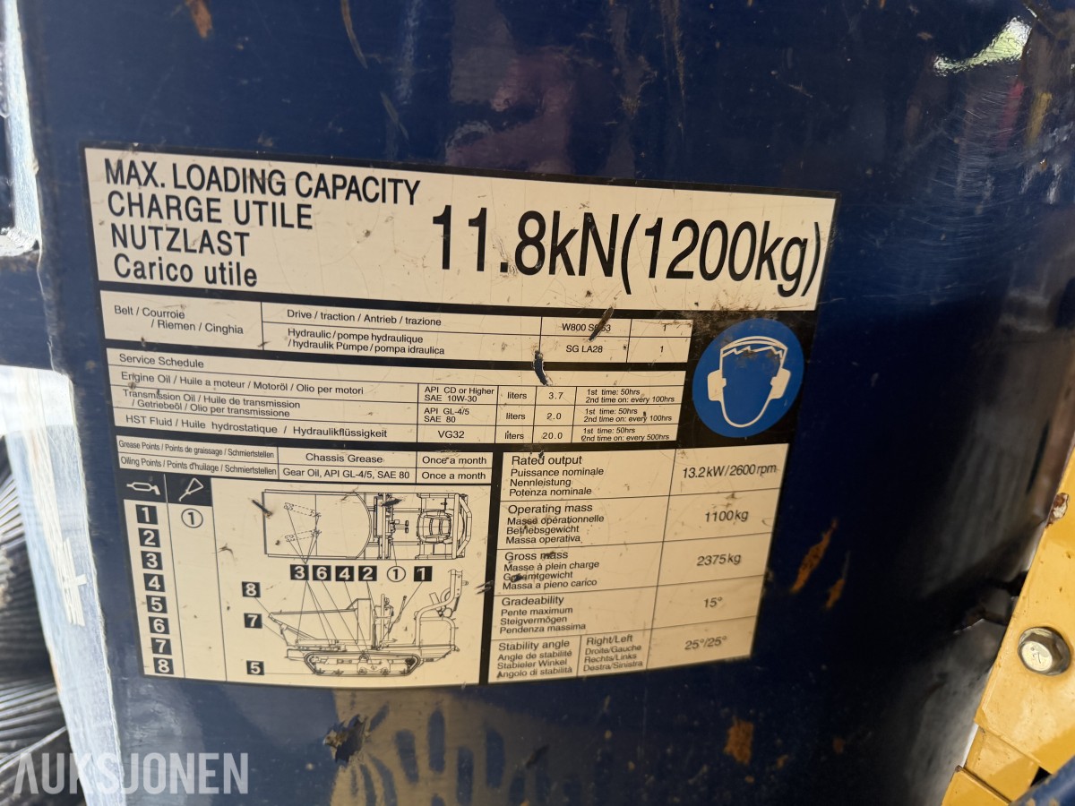 2022 Canycom S120 Minidumper, 485 timer