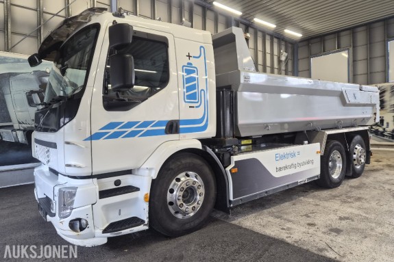 2020 Volvo FE Electric - elektrisk tippbil, styrbar løpeaksel, Maur påbygg
