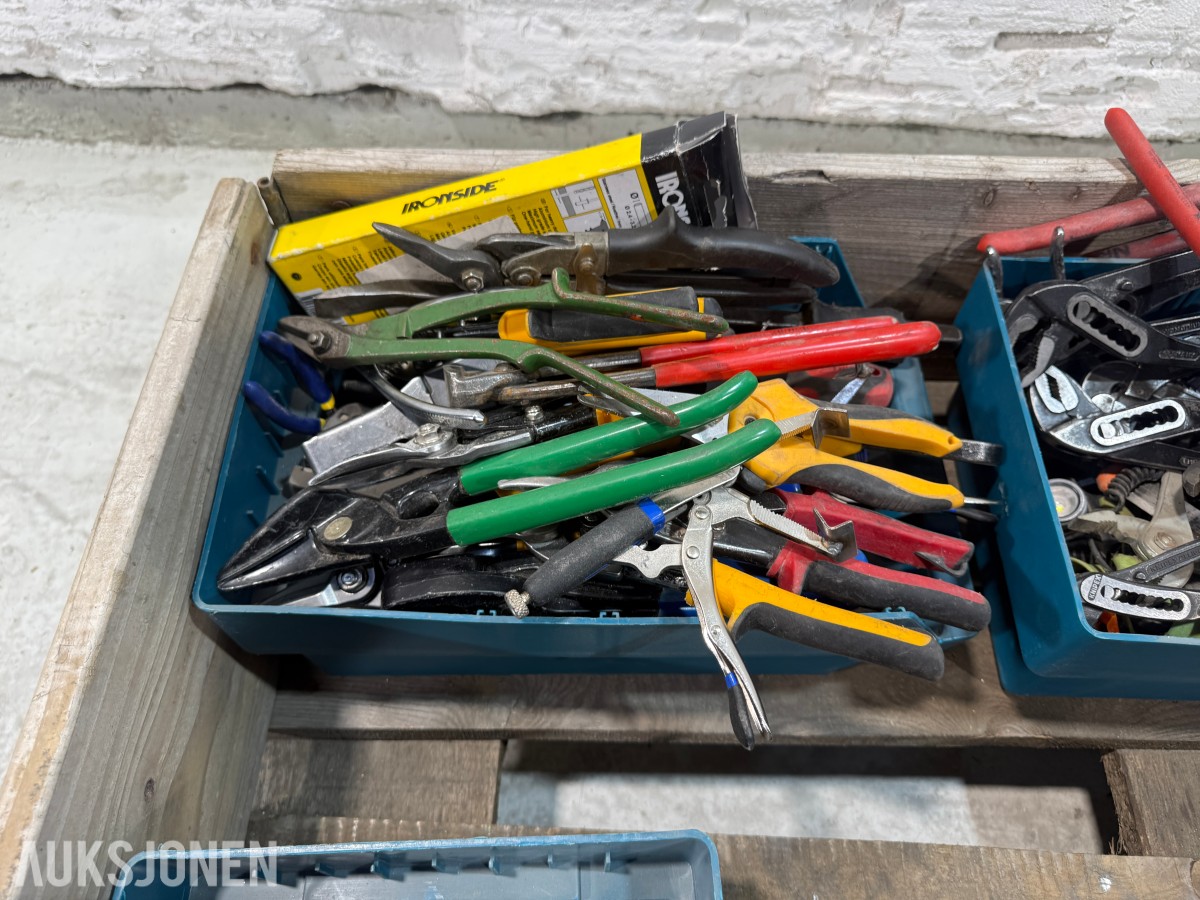 Verktøyparti med håndverktøy – Bahco, Knipex m.fl.