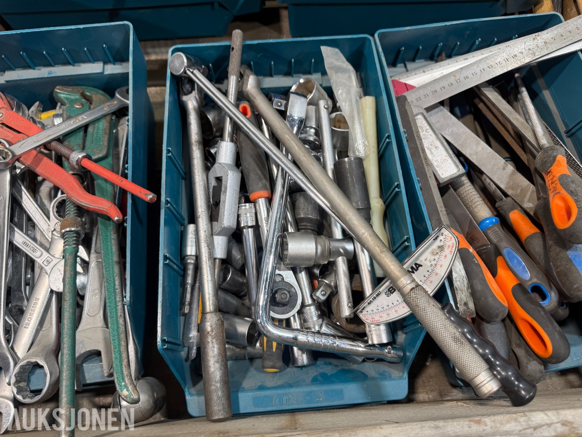 Verktøyparti med håndverktøy – Bahco, Knipex m.fl.