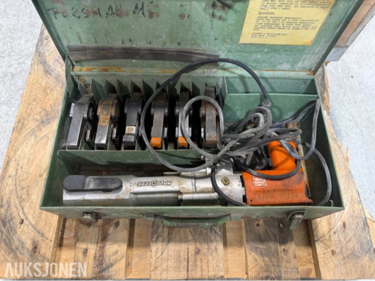 RIDGID HC-300 og Novopress rørverktøy med pressbakker