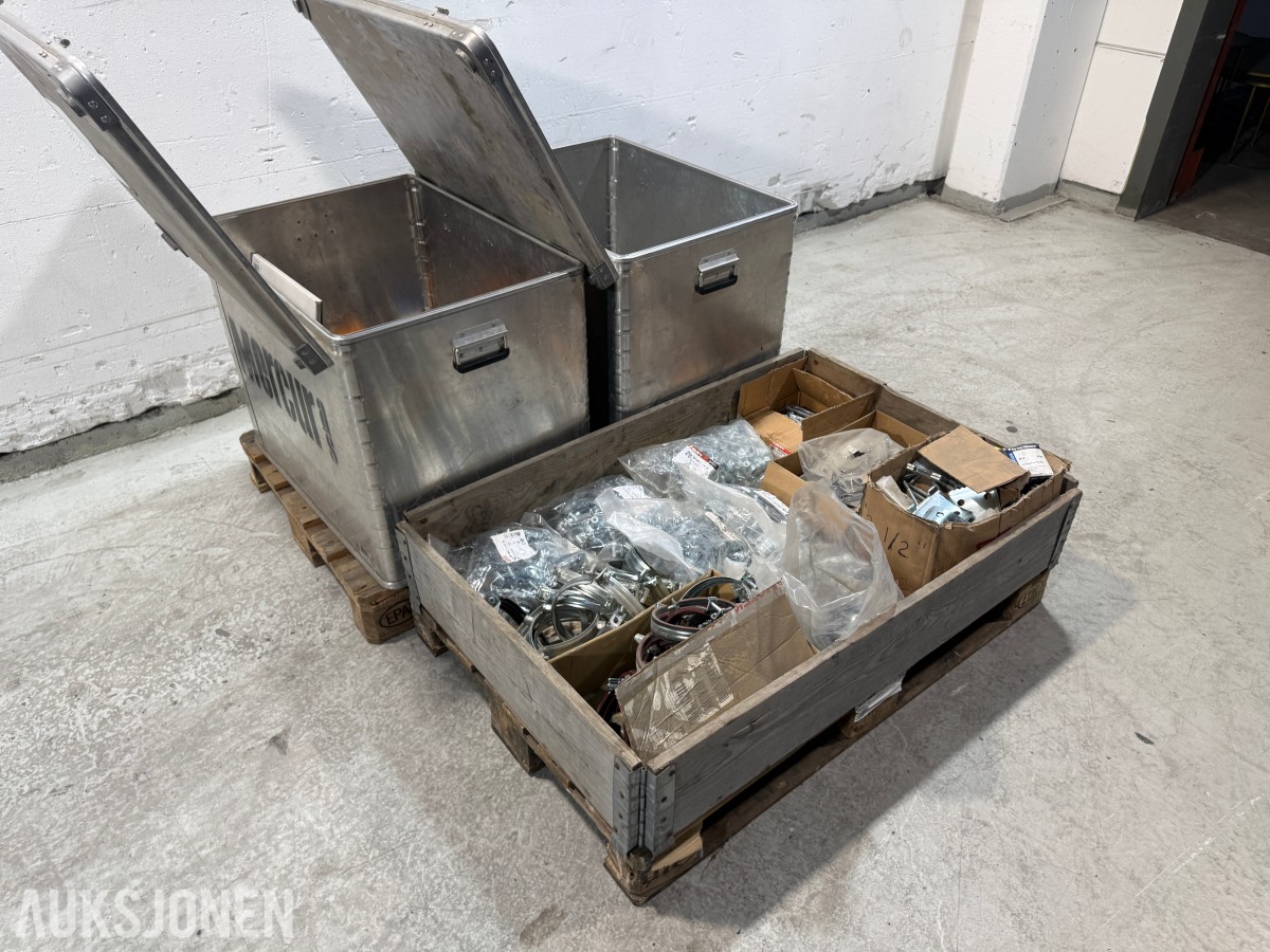 VVS- og festemateriell – Hilti, presskoblinger, rørklammer og aluminiumskassene 