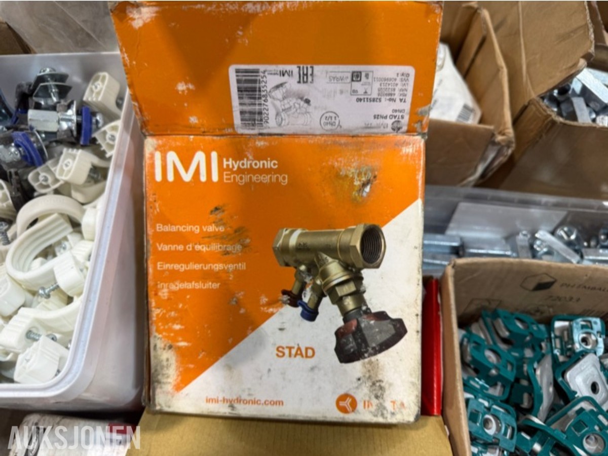 VVS-materiell, festemidler og innreguleringsventiler