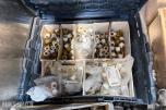 Parti VVS-materiell, rørdeler, koblinger og Zarges aluminiumskasser