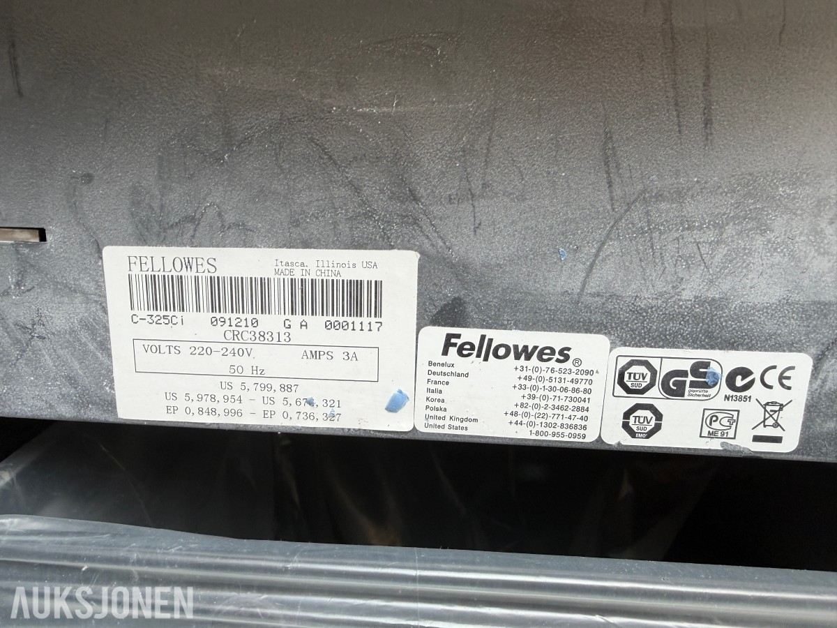 FELLOWES C-325CI MAKULERINGSMASKIN