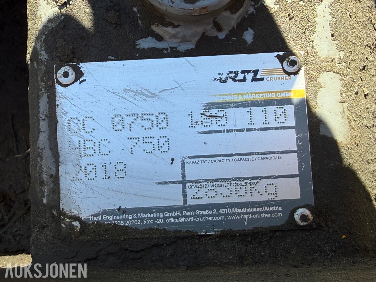 2018 HARTL HBC 750 Knuseskuffe - S60 + S70 feste