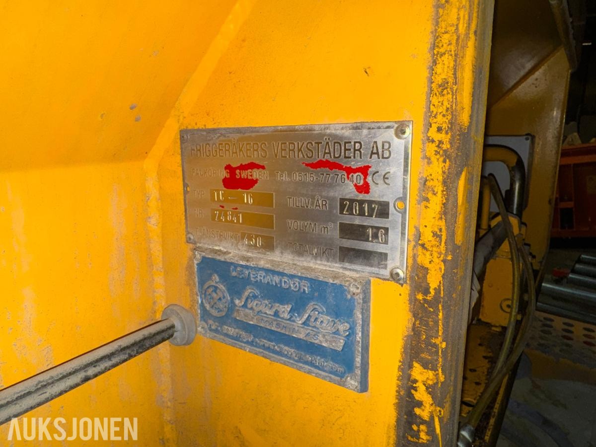 Falköping TC-16 - tallerkenspreder for traktor og hjullaster