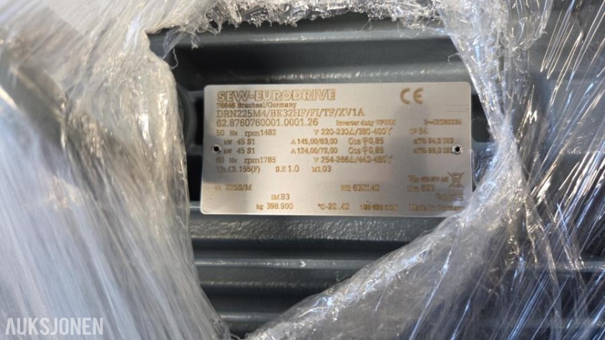 2022 SEW-Eurodrive 45 kW industrimotor DRN225M4