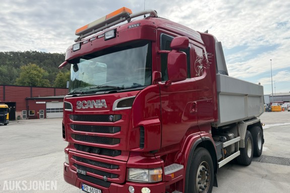 2011 SCANIA R730 6X4 TIPPLASTEBIL - 730 HK - 2 PEDALS OPTICRUISE - EURO5T - PARABELFJÆRING - 463 547 KM