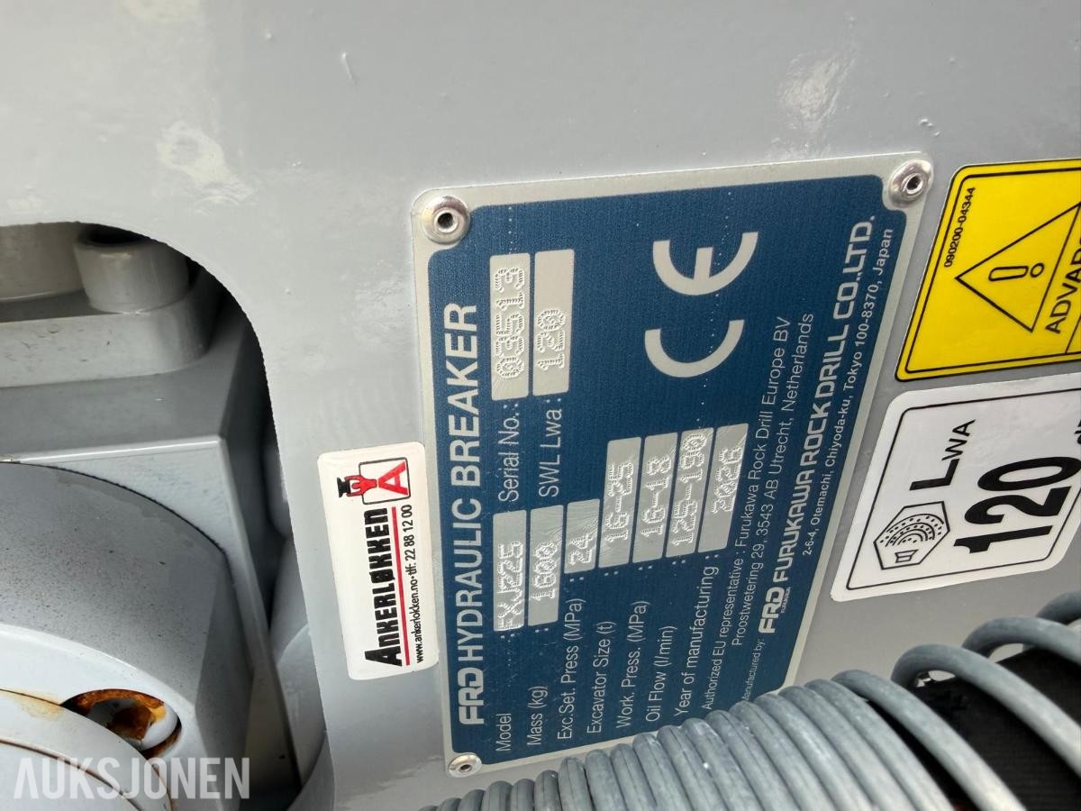 2026 FRD Furukawa FXJ225 Pigghammer med S70 feste
